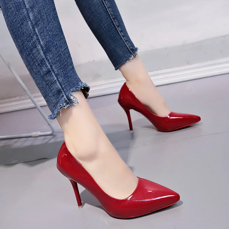 Aphixta 2024 New 10cm Heels Shoes Woman Super High Heel Pumps Women Shoes Official Party Sexy Pumps Leisure Shoes Big Szie 34-45