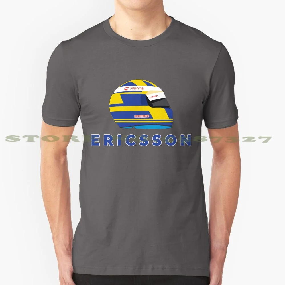 Marcus Ericsson 2018 Helmet 100% Pure Cotton T-Shirt Sweden Ericsson Marcus Leclerc