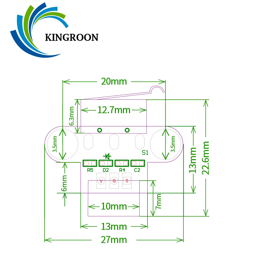 KINGROON 1PC Endstop Limit Mechanical End Stop Limit Switch With 1 Meter Cable For MotherBoard 3D Printer Parts