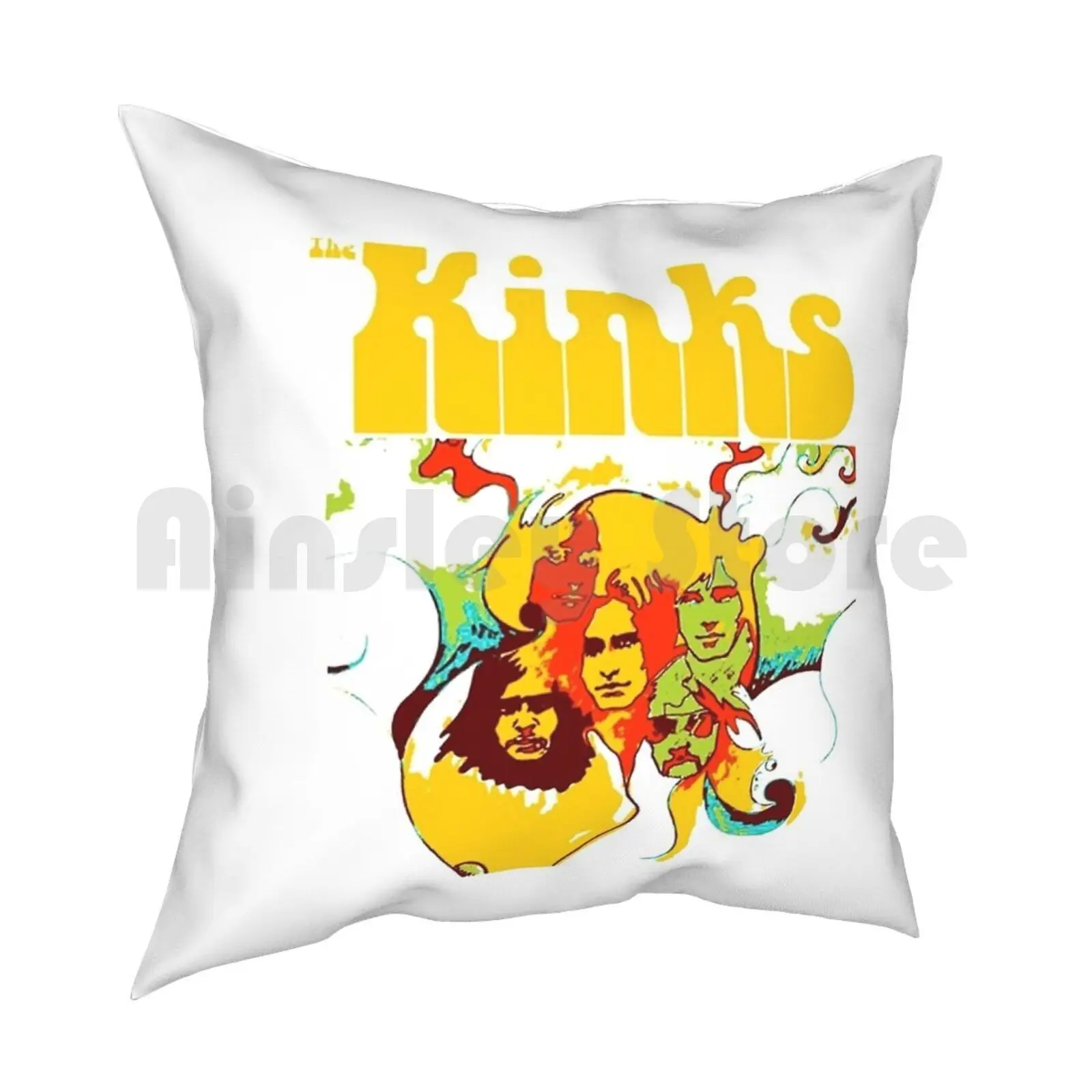 The Kinks Pillow Case Printed Home Soft Throw Pillow The Kinks Band Trend Best Selling The Kinks Band Band