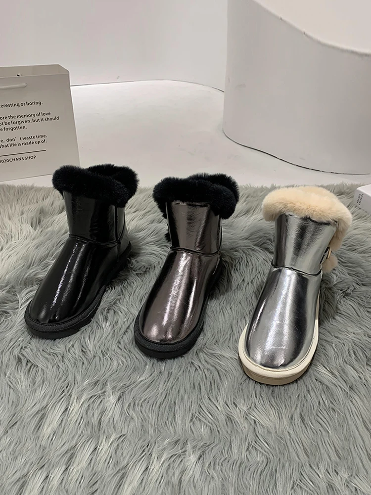 Snow boots ankle boots women 2020 new winter fashion casual plus velvet warm waterproof non-slip cotton shoes