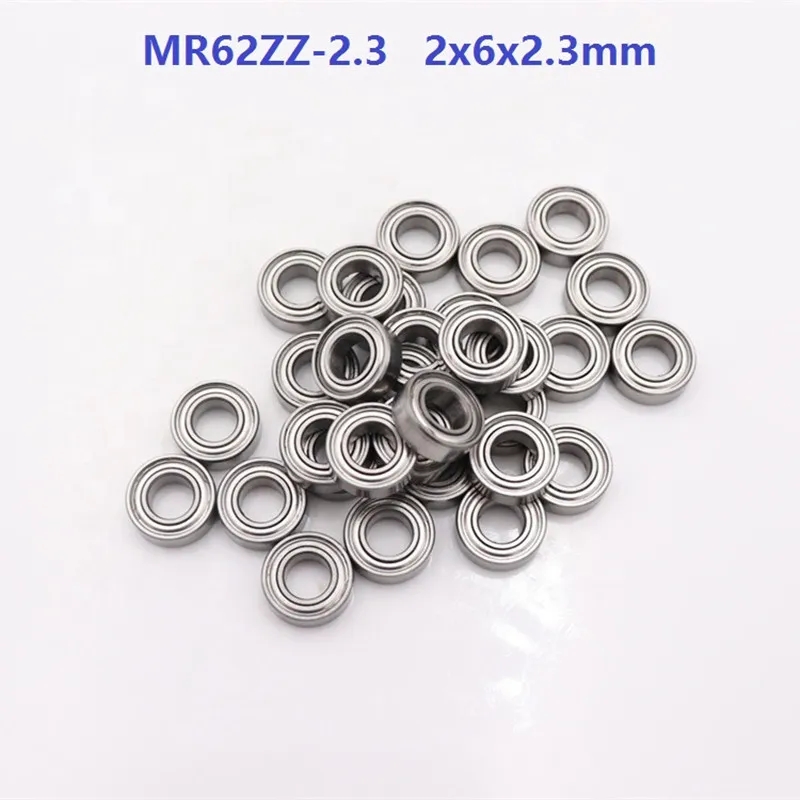 

100pcs MR62ZZ-2.3 MR62 ZZ 2x6x2.3mm Miniature deep groove ball bearing double shielded 2*6*2.3 mm