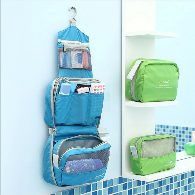 Hanging Toiletry Storage Bag water proof Travel kit Toiletry Wash Organizer Kit for Cosmetic bag Hanging Hook Shower Makeup Bags