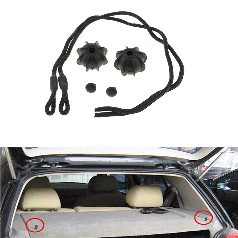 2x Car Parcel Shelf String Rope For VW Golf 6 MK6 MK5 GTI R20 Rear Shelves String Trunk Lid Hang Sling Strap Holding Strap Ball