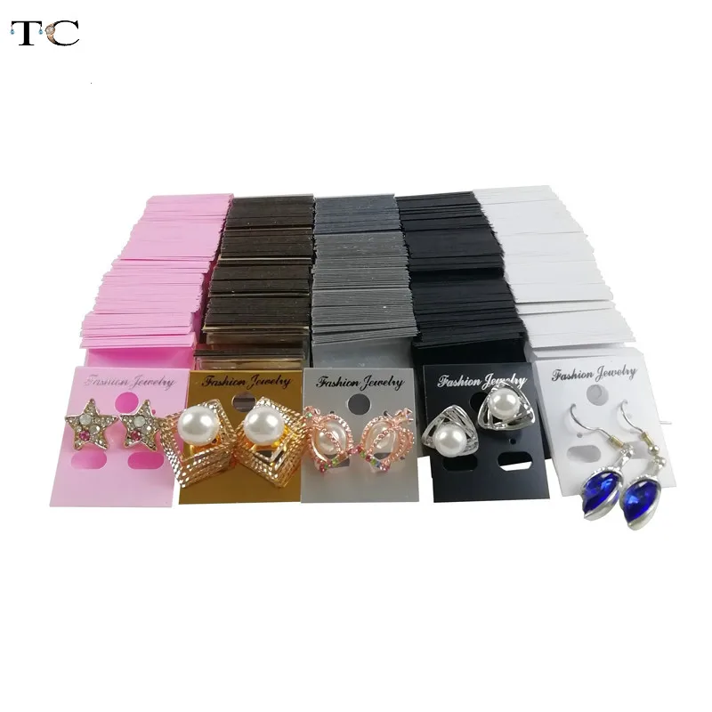 100pcs/lot Plastic DIY Jewelry Display Accessories Earring Hanging Card Earring Stud Showing Holder Card Showcase