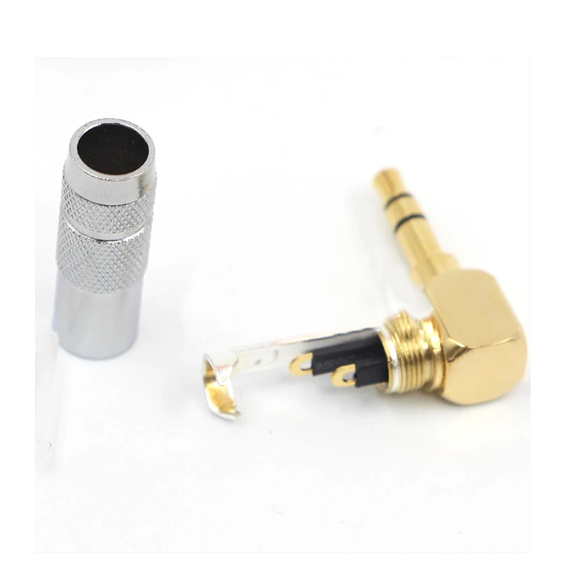 Hifi 2PC 3.5mm Jack Male to Female L Shape 90 Degree Right Angled Adapter Audio Microphone Jack Stereo Plug Connector