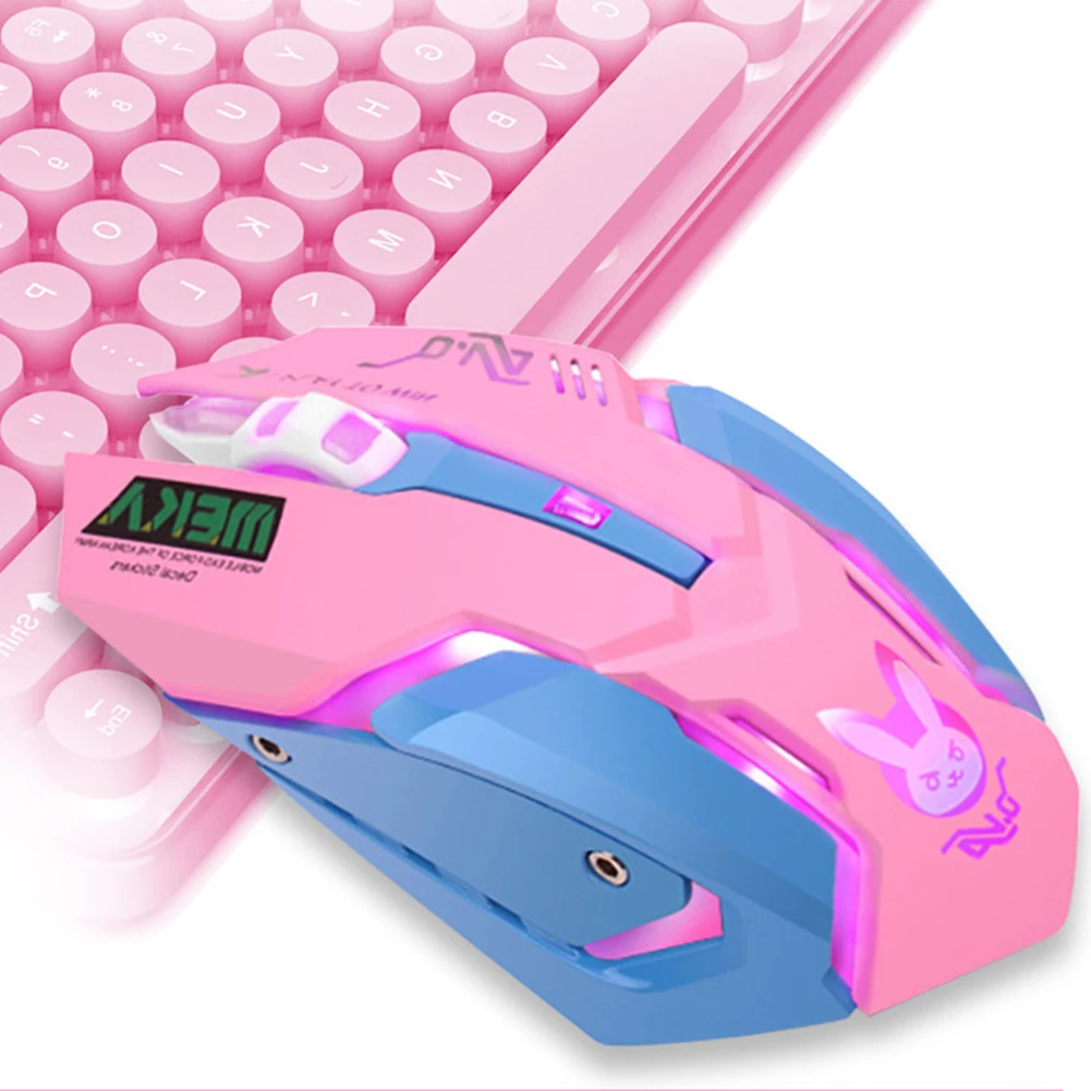 OW Pink USB Wired Mouse 6 Button Breathing LED Backlit Gaming Mause Wired Reaper Computer Mice For Laptop PC Overwatch Gamers