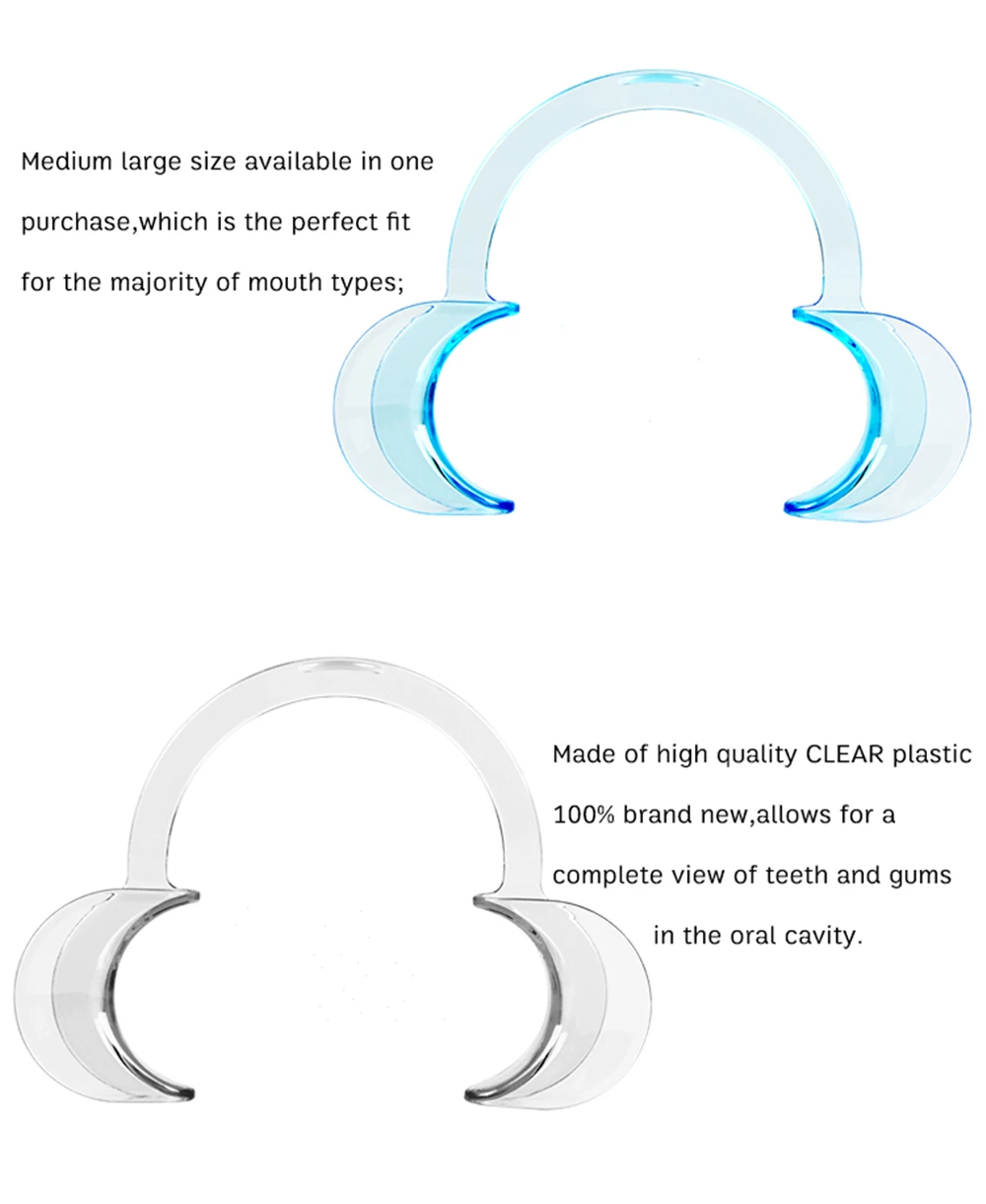 JNSUR 20 stücke Dental Mund Opener C Form Kieferorthopädische Zahnmedizin Werkzeug Intraorale Weiche Kunststoff Wange Lip Retractor Mund Expander – Detail 4