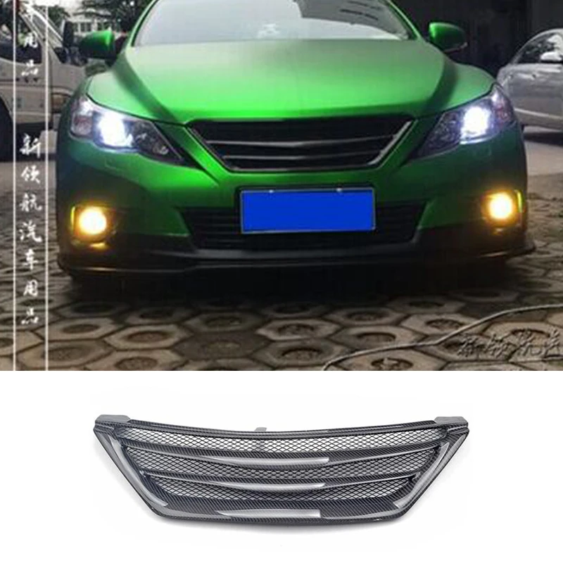 

For Toyota Reiz MARK X Racing Grills Carbon Fiber Car Front Bumper Grill Grille 2010-2012 Car Accessories