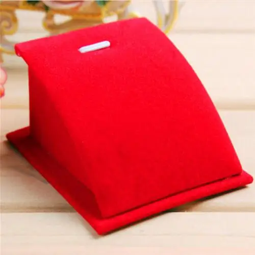 1Pc Jewelry Stand Holder for Counter Show Props Pendants Necklaces Chains Gifts Organizer Velvet Mini Protable Display Rack
