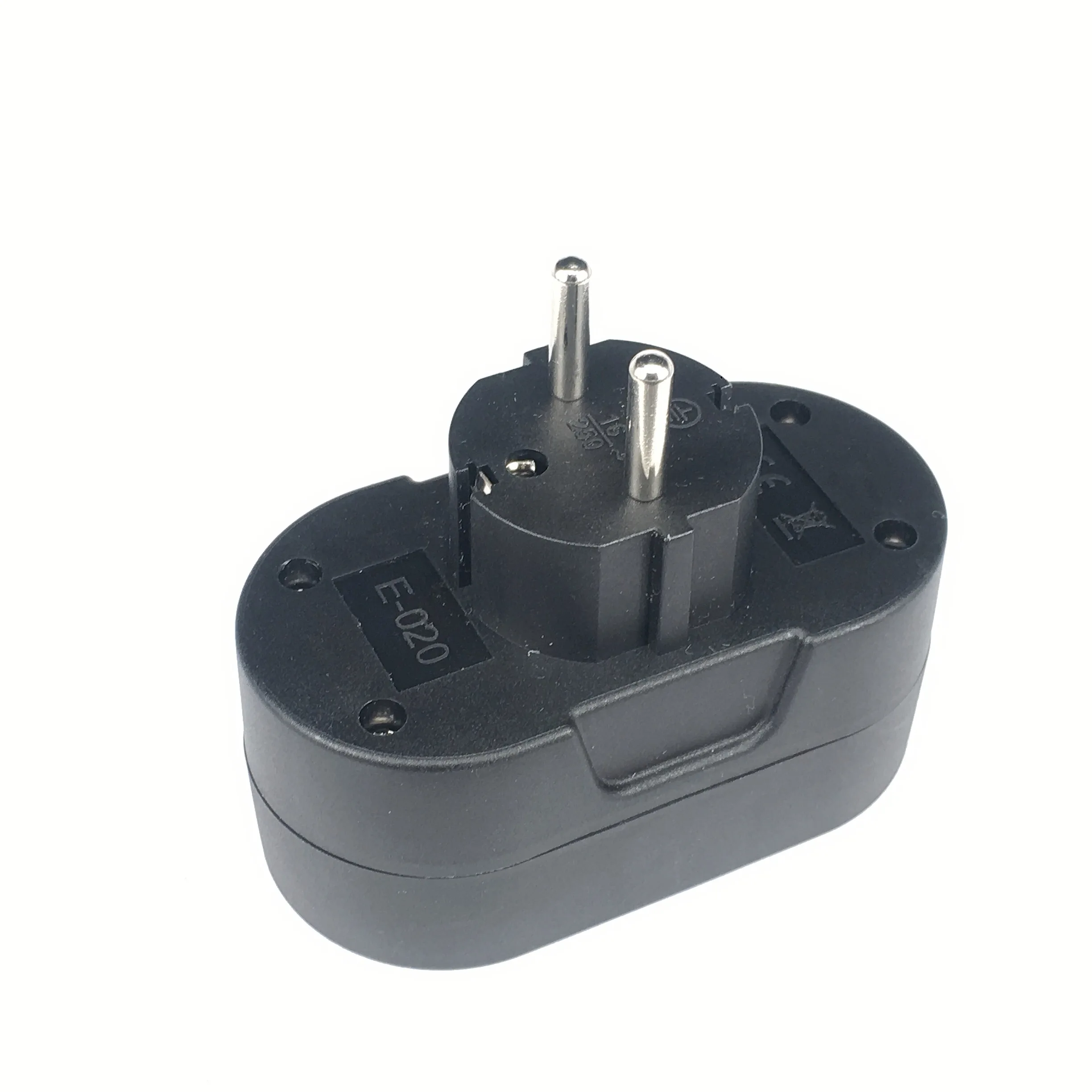 Bolantedz 2 Socket Multiple Plug Power Strip Socket Distribution Adapter 16A/250V German Standard Power Supply Plug Adapter