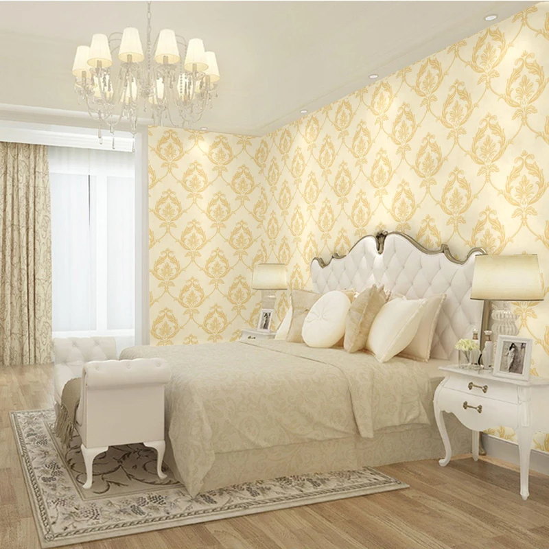 Floral Style Classic European Wall Paper Roll 3d Mural Embossed Wallpapers For Living Room Bedroom Walls Contact Paper