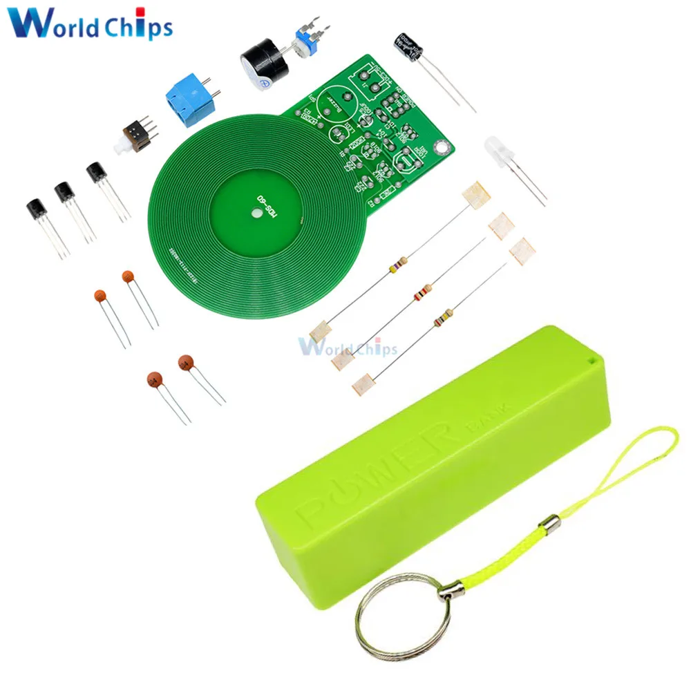 DIY Kit Metal Detector Kit 18650 USB Power Bank Case DC 3V-5V 60mm Non-contact Sensor Board Module Electronic Kit Metal Detector
