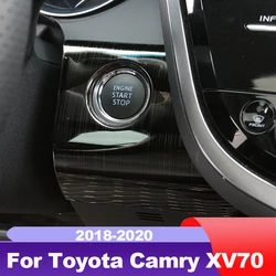 Car One Button Start Engine Cover Trim Frame for Toyota Camry 2018 2019 2020 2021 70 V70 Xv70 Trd Accessories Auto