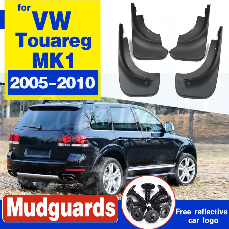 For VW Touareg 1 Mk1 2005 - 2010 Mudflaps Splash Guards Front Rear Mud Flap Flaps Mudguards Fender 2004 2005 2006 2007 2008 2009