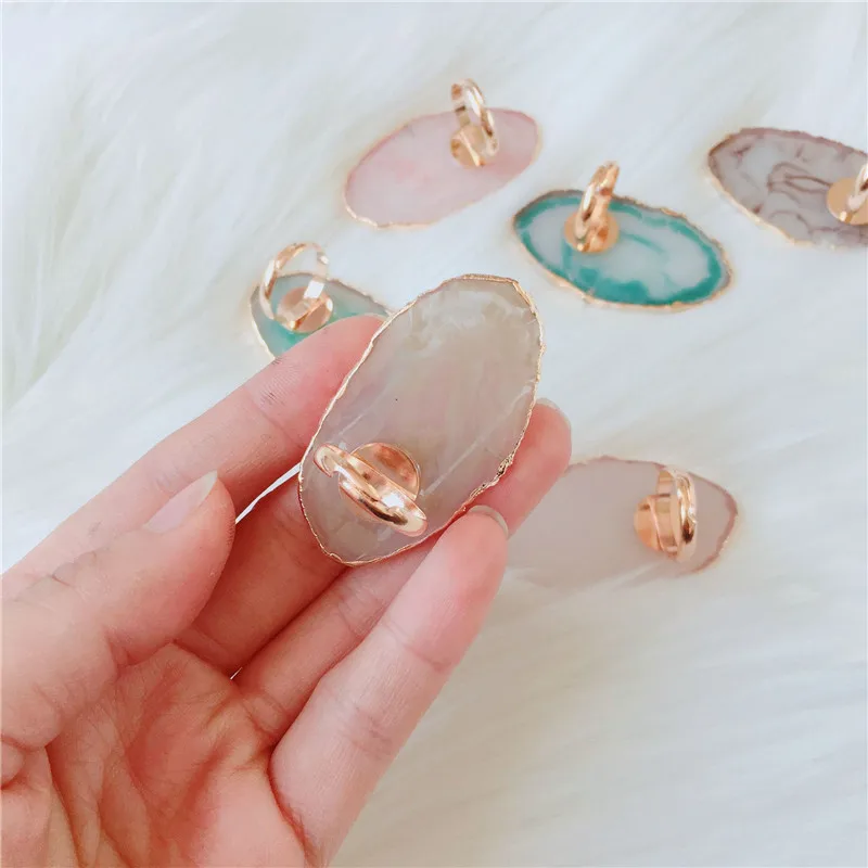 1 pçs cristal cílios extensão cola anéis jade pedra individual cílios postiços cola titular adesivo suporte pigmento t0174