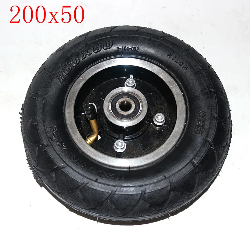 

200*50Electric Scooter Tyre With Wheel Hub8" 200x50 Inflation Electric Vehicle Aluminium Alloy Pneumatic Tire