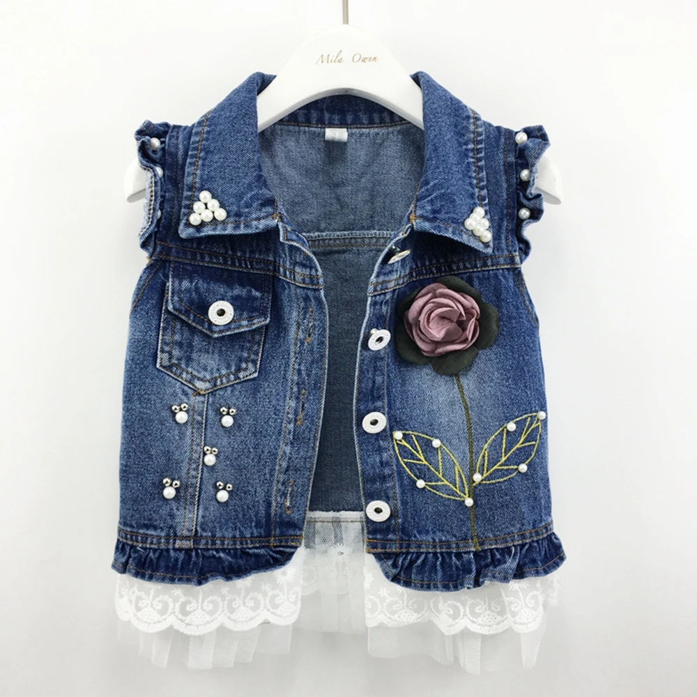 1-10T Baby Denim Vest Babe Jeans Jacket Casual Outerwear Children Clothing Spring Autumn Bebe Clothes Kids Vests Toldder Tops