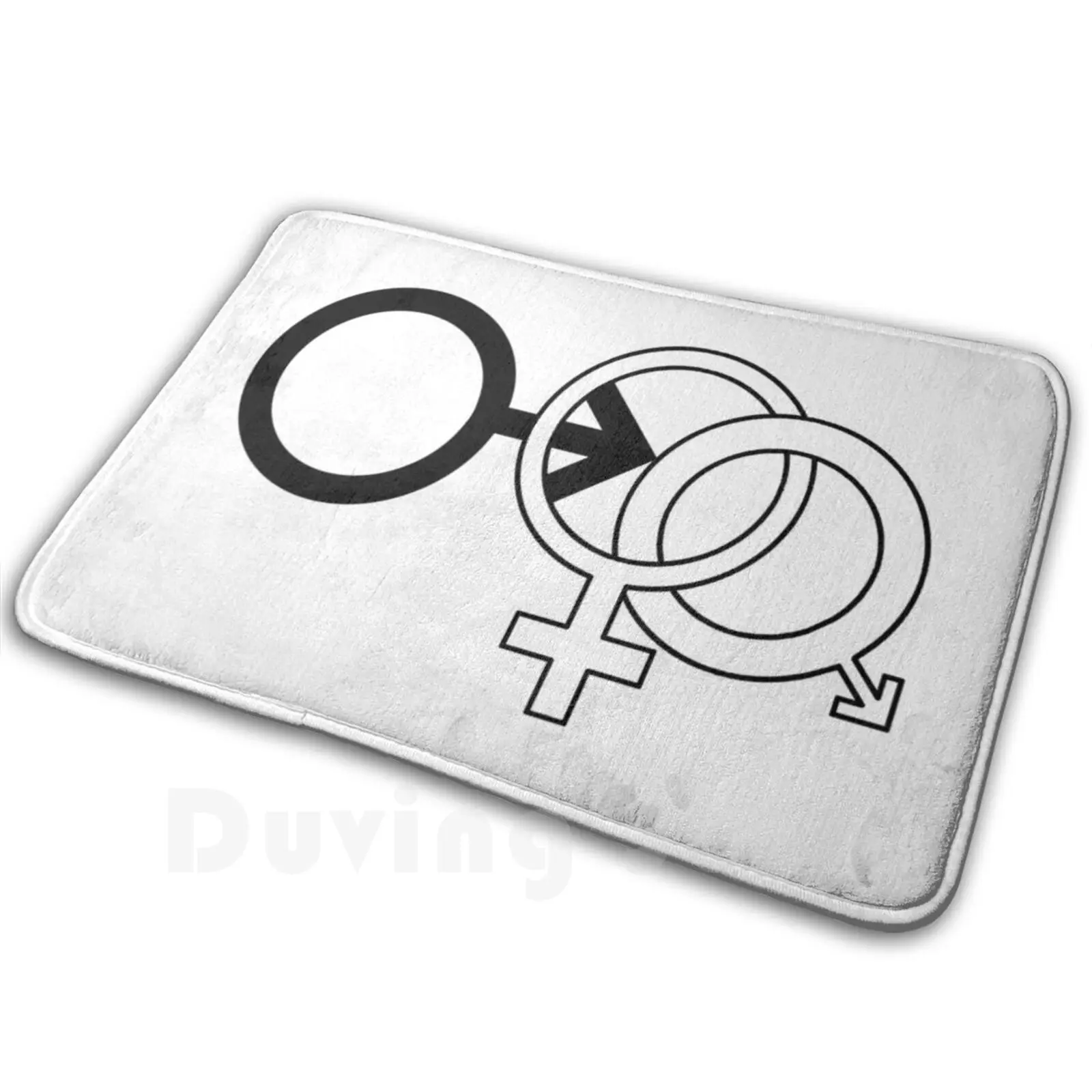 Cuckold Symbol ( White ) Mat Rug Carpet Anti-Slip Floor Mats Bedroom Cuckold Hotwife Cuck Queen Of Spades Cuckqueen Swinger Bull