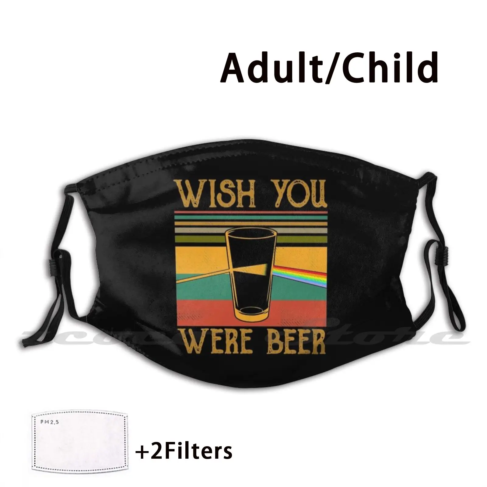 Wish You Were Beer Vintage Retro Mask Cloth Washable Diy Filter Pm2.5 Adult Kids Wish You Were Here Dustin Lynch John Mayer