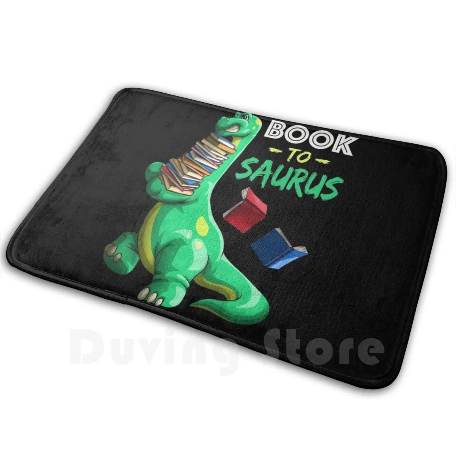 Book-To-Saurus Dinosaur Funny Dino Bibliophile Book Lovers Carpet Mat Rug Cushion Soft Dinosaur Book Cute Reading Kids