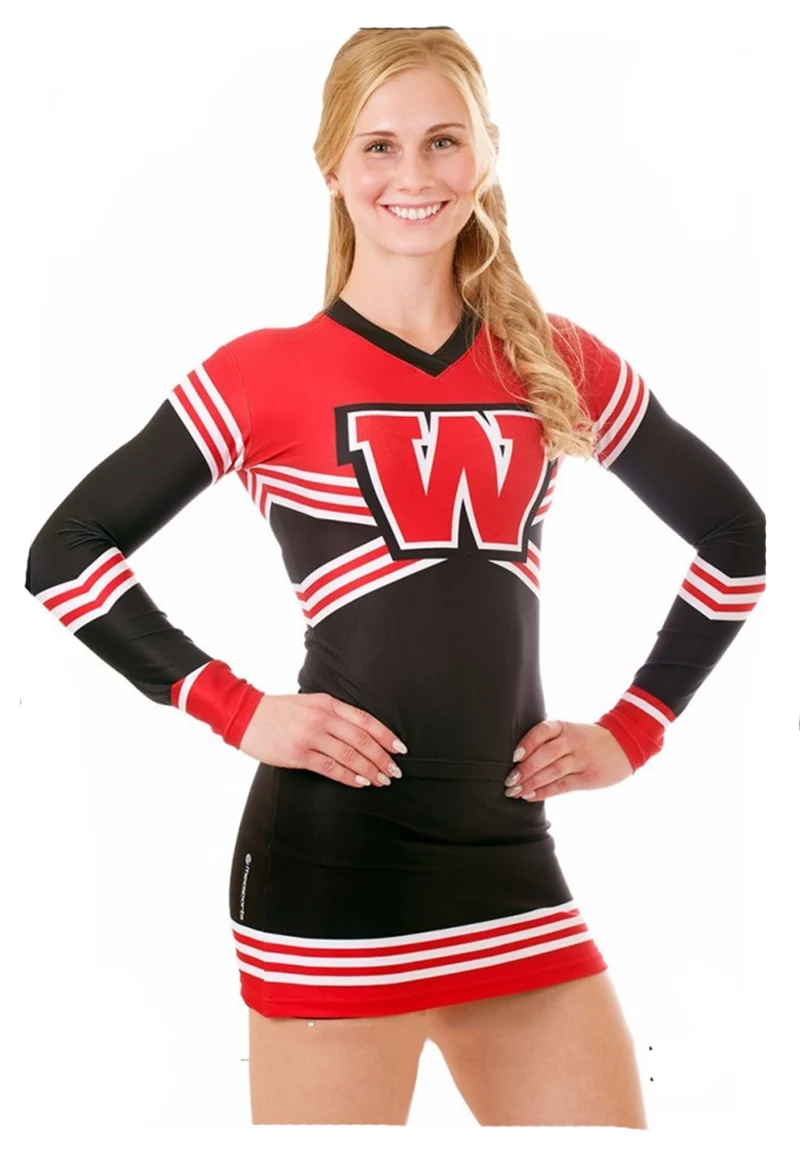 Custom Your Style Cheerleader Uniform with A Skirt, Sport Outfit, Long Sleeve Style