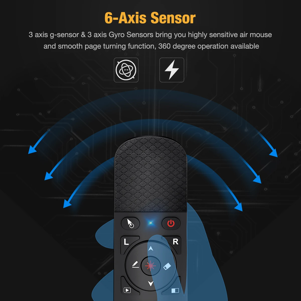 Presentador inalámbrico USB de 2,4 GHz con función de ratón de aire para presentación de Powerpoint, Control remoto, puntero de luz roja, bolígrafo abatible PPT