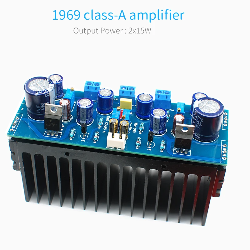 1969 NPN 2.0 Channel Class A amplifier Board 2X 15W Max Audio Power Amplifer