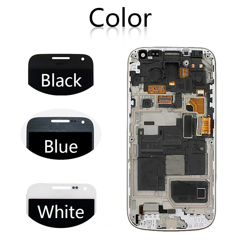 New For SAMSUNG S4 Mini Display For Samsung  S4 mini I9190 Display GT i9192 i9195 LCD Digitizer Touch Screen with Frame