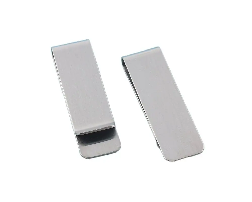 Stainless Steel Money Clips Cash Clamp Holder Silver Wallet Clips DIY clip Metal Money Clip Fashion Simple for Clip Wallet