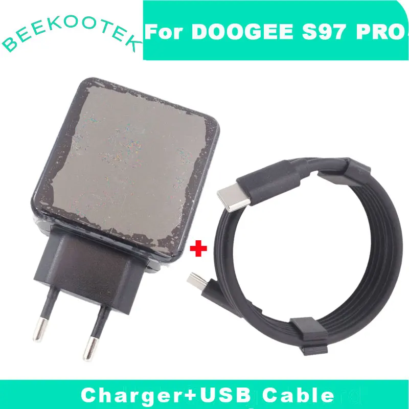 

Original Doogee S97 Pro Fast Charger Cell Phone Quick Charger Accessories+USB Charge Cable data line For Doogee S97pro Cellphone