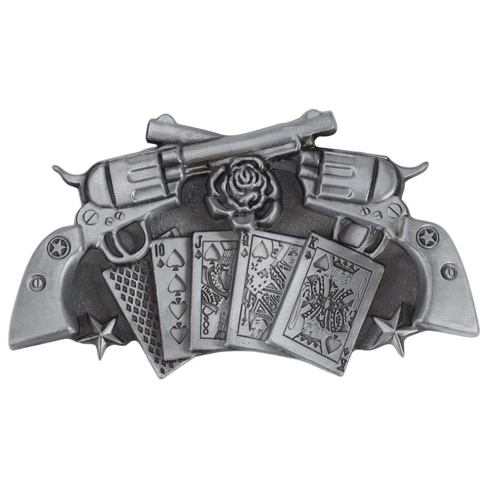 

Poker And Two Gun Pattern Alloy Belt Buckle for Men