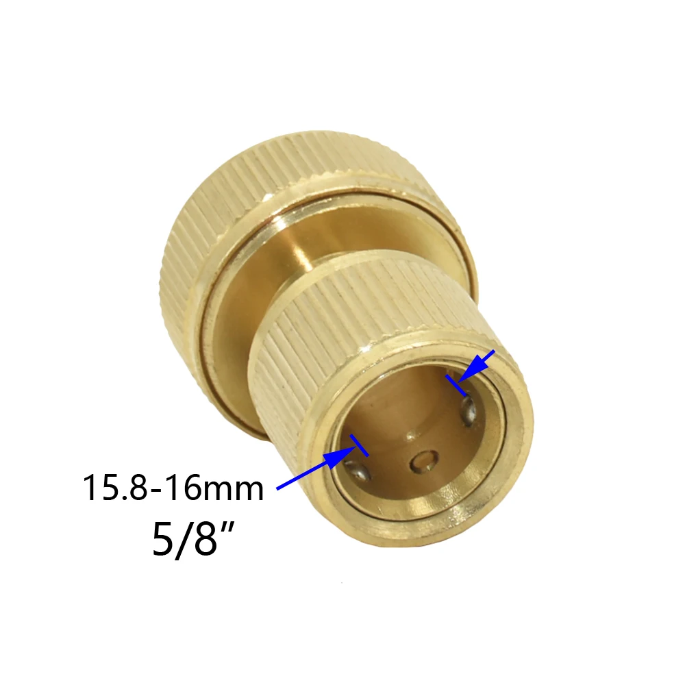 3/8 1/2 3/4 Cal wąż mosiężny szybkie złącze 8/11 16mm 20mm 25mm miedzi Waterstop złącze ogród woda z węża pistolet armatura 1 sztuk