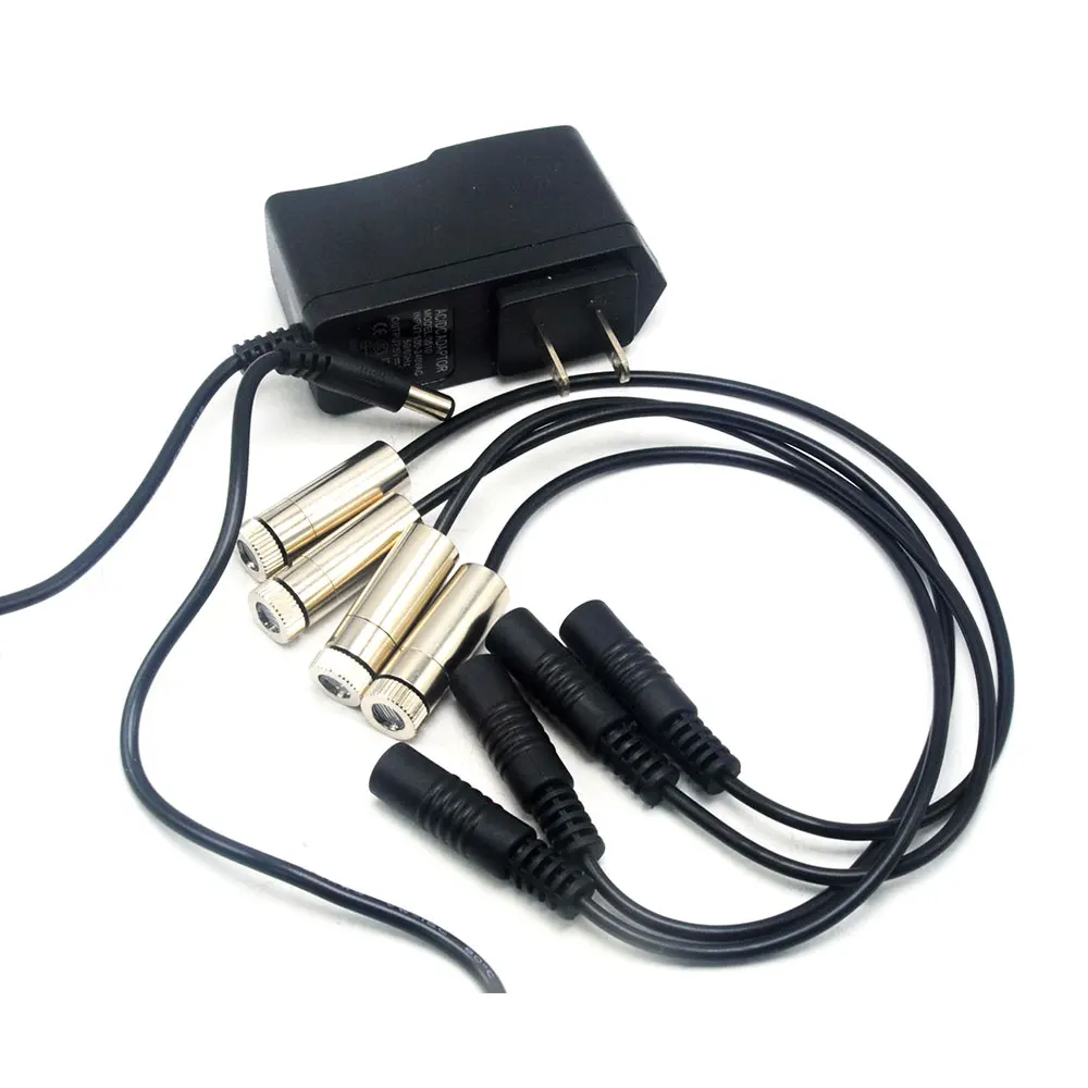 Positionering Focusable Led Verlichting 650nm 5Mw Focus Cross Punt Rode Diode Laser Module W Ac Adapter Dj Lichten Dia 12Mm