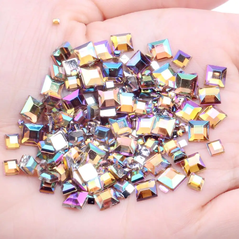 Acrylic Rhinestones FlatBack Stone Square 2mm 1g 300pcs For Crafts Scrapbooking DIY Clothes Nail Art Decoration