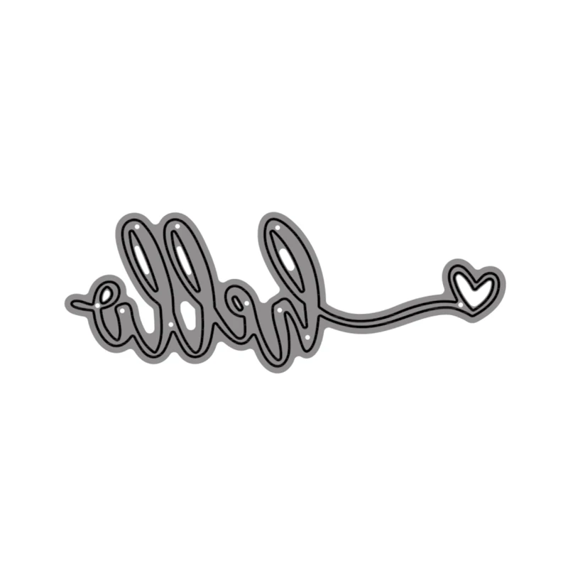 Metal cutting die cut mold hello letters and love for card making scrapbooking paper photo album craft template mold  2021