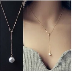 NK623 New Hot Short Tiny Minimalist Simulated Pearl Clavicle Necklace Collares Bijoux Pendant For Women Jewelry Choker