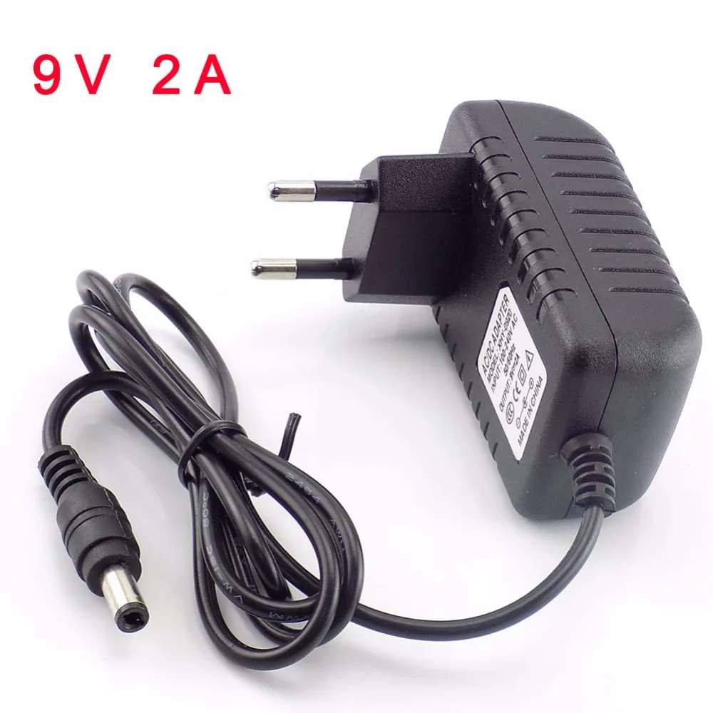 100V 240V AC to DC adaptor 9V 1A 2A 2000MA 1000ma 5.5mmx2.5mm connector Supply Charger Power Adapter EU US for TV Box router