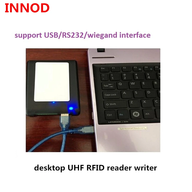 

English SDK demo long middle range 1meters uhf rfid reader programmable rfid tag writer rs232 usb desktop epc gen2 rfid reader