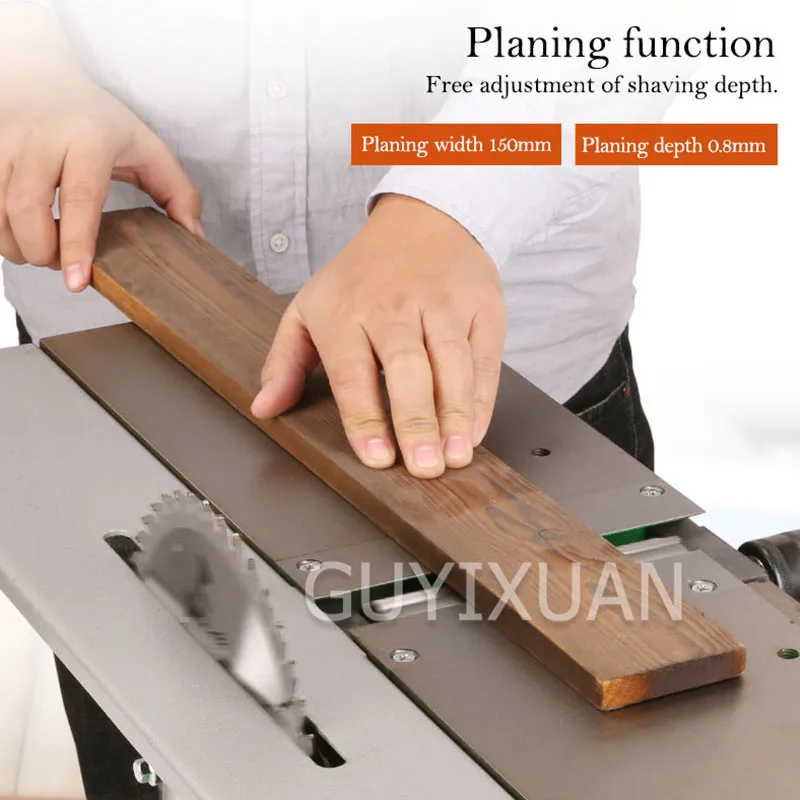 Imagem -03 - Multi-function Woodworking Tabela Planing Serra de Mesa Corpo de Broca Máquina de Corte Plaina Plaina Elétrica Pequeno em 1