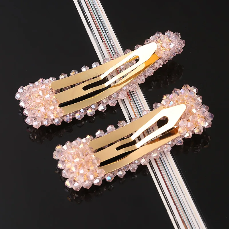 Crystal women\'s hairpin folder bangs clip side clip jewelry elegant Korean hair styling accessories