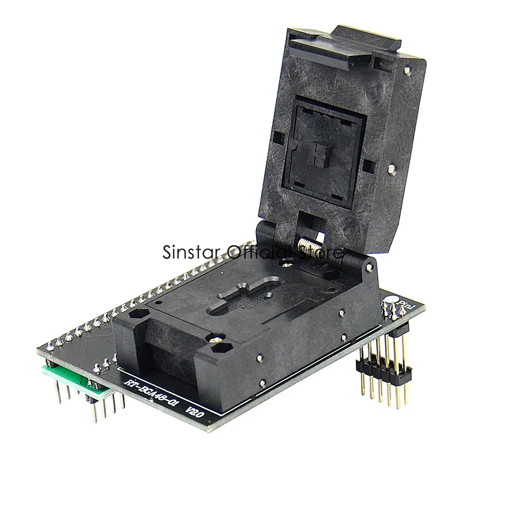 Imagem -02 - Adaptador Bga48 Rt-bga4801 Soquete V2.0 Mx29gl640 S29gl064n Outros Modelos Nor Off-line de Leitura e Escrita para Rt809h Programador