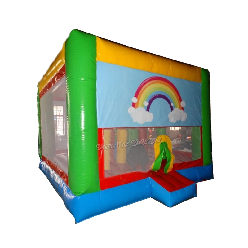 

Popular amusement park ride big trampolines bounce house and slide combo kids playground equipment