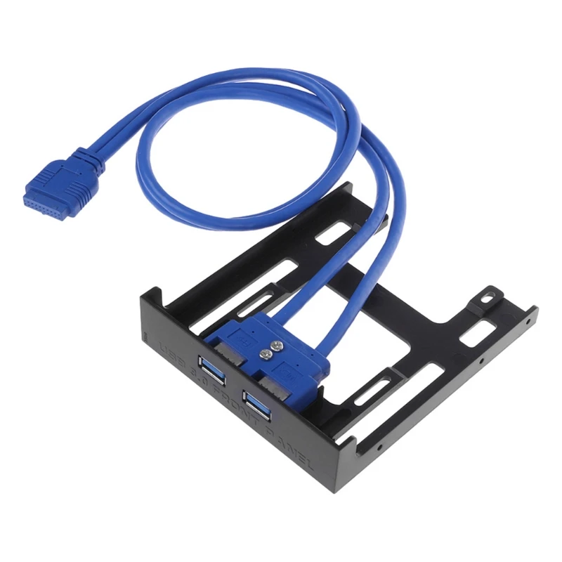 20 Pin 3.5 "Floppy Bay Front Panel 2 Ports USB 3,0 Expansion Adapter Stecker A0KB