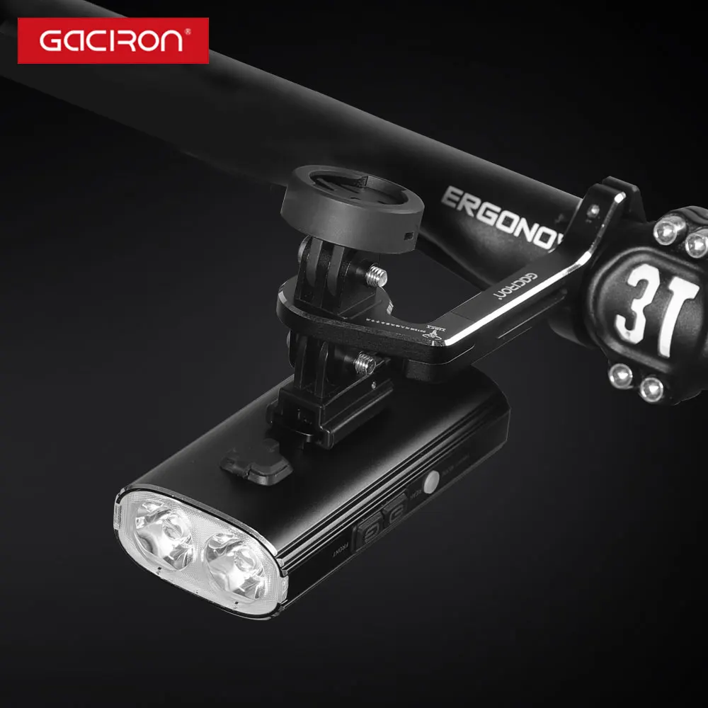 GACIRON V20D-1700 lumen Bike Light Bicycle Headlight Rear Light 2 in 1 With Mount Holder Waterproof Rechargeable Bike Flashlight