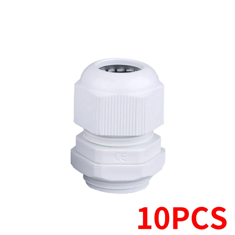 Водонепроницаемый кабельный ввод, 10 шт., кабельный ввод IP68 PG7 для 3-6,5 мм PG9 PG11 PG13.5 PG16 PG19/21/белый, черный нейлоновый пластиковый разъем