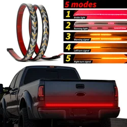 XINFOK LED Strip DC 12V Red Amber Turn Signal Brake Truck Utes Bakkie Container Cargo Jeep RV SUV Pickup Tailgate Light Bar