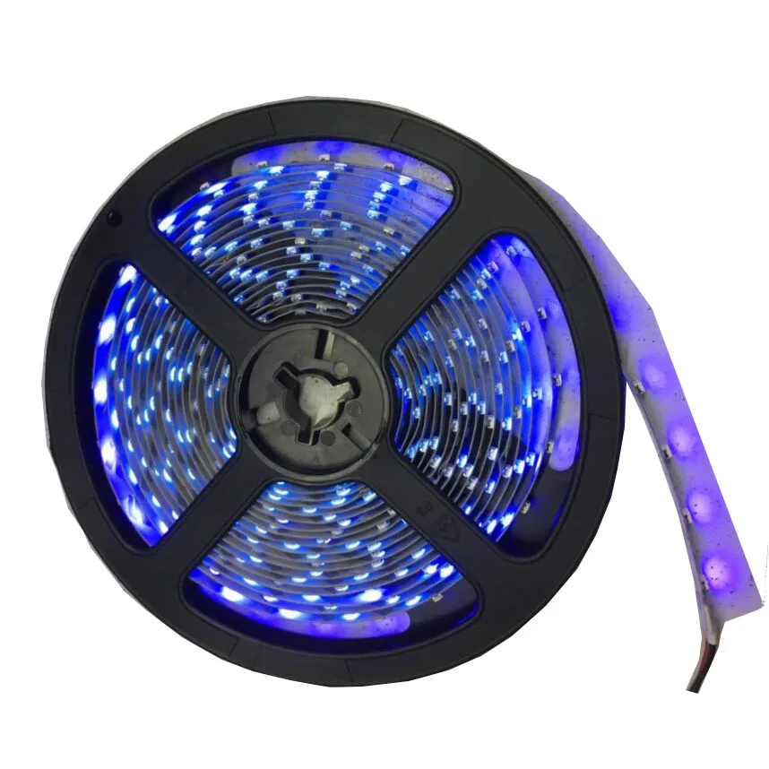 

UV LED Strip Light SMD3528 With 60LEDs 395nm-410nm Ultraviolet Ray 16.4feet LED Tape light Non-waterproof Infared LED Strip