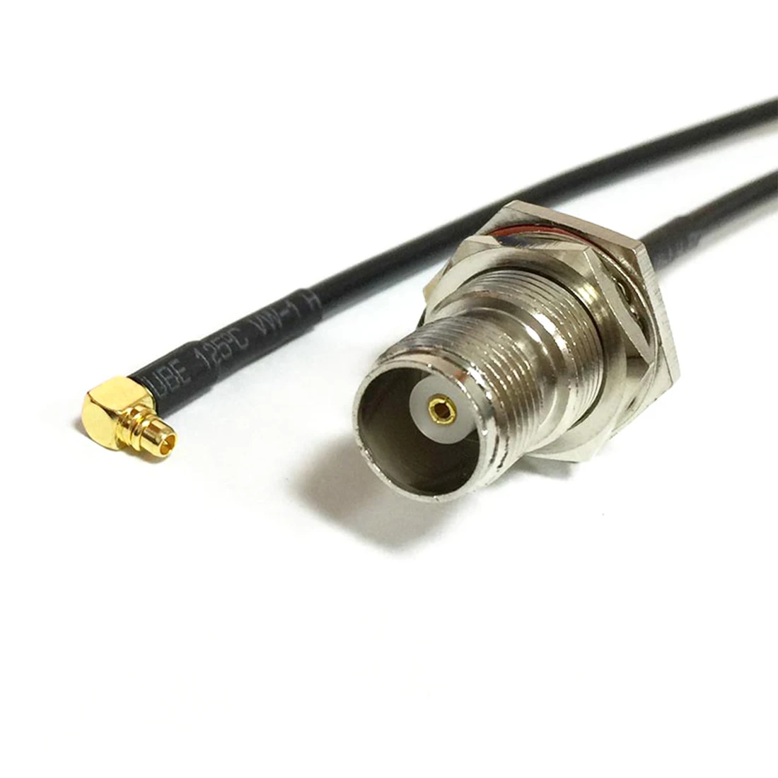 Interruptor de tuerca hembra TNC MMCX macho, Cable Pigtail de ángulo recto RG316, venta al por mayor, envío rápido de 15CM para módem inalámbrico