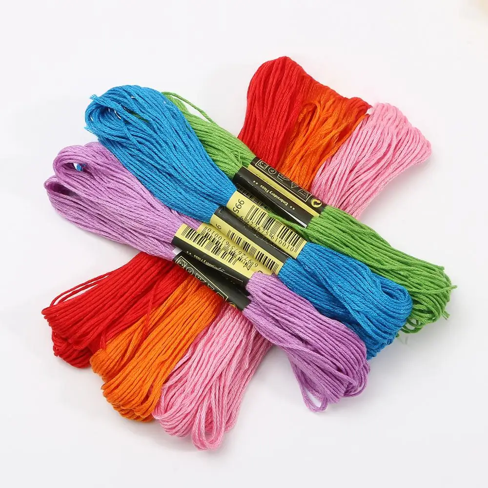 5-10 pcs Anchor Similar DMC embroidery floss Cross Stitch Cotton Embroidery Thread Floss Sewing Skeins Craft Wholesale & Retail